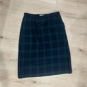 Vintage Pendleton tartan knee length plaid holiday skirt